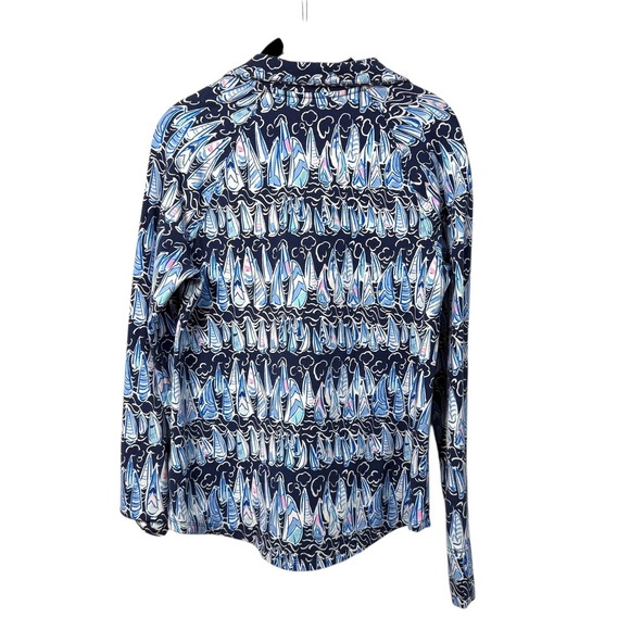 Lilly Pulitzer UPF 50+ Captain Round Hem Popover Sailboat Pullover Sweatshirt S - Picture 3 of 7